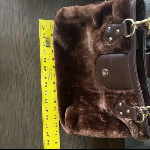 VINTAGE SHARIF Faux Fur Shoulder Bag/Satchel - Picture 11 of 12